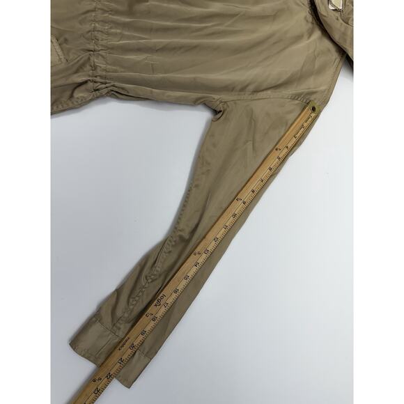 Michael Kors Womens Jacket Size Small Gold Zip Up Hooded Adjustable - Picture 8 of 10